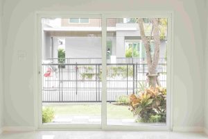 PVC glass double sliding door